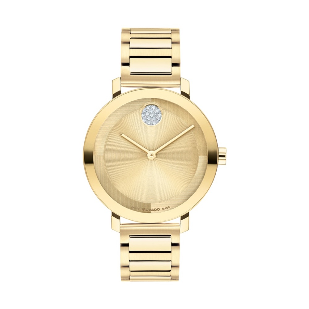 Movado Women's Gold-Tone Watch with Crystal Accent